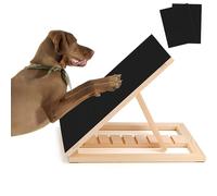 Dog Nail Scratch Pad with Sandpaper Filing Replacement Sandpapers Included and Non-Slip Pad, Scratch Board Trimming Tool Alternative to Dog Nail Clippers and Grinders (Without Treat Box)