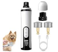 Dog Nail Trimmer - Low-Noise 2000mAh Pet Nail Grinder, Lightweight Nail Polisher for All Dog Sizes (with Two Grinder Heads)