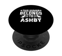 Dog Name Ashby Personalised Gift This Human Belongs To a PopSockets Adhesive PopGrip