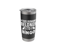 Dog Name Bingo Personalised Gift This Human Belongs to a Stainless Steel Insulated Tumbler