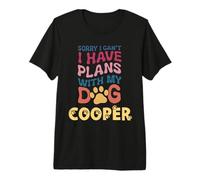 Dog Name Cooper Personalised Gift Busy with My Dog Cooper Premium T-Shirt