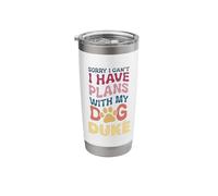Dog Name Duke Personalised Gift Busy with My Dog Duke Stainless Steel Insulated Tumbler