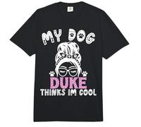 Dog Name Duke Personalised Gift My Dog Thinks Im Cool Comfort Colors Adult Heavyweight T-Shirt