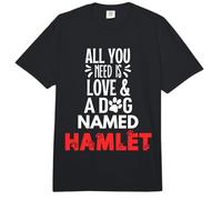 Dog Name Hamlet - All You Need is Love! Comfort Colors Adult Heavyweight T-Shirt