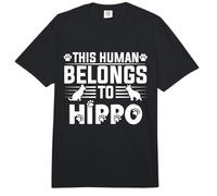 Dog Name Hippo Personalised Gift This Human Belongs to a Comfort Colors Adult Heavyweight T-Shirt