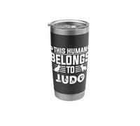 Dog Name Judo Personalised Gift This Human Belongs to a Stainless Steel Insulated Tumbler