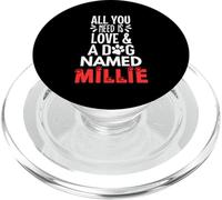 Dog Name Millie Design - All You Need is Love! PopSockets PopGrip for MagSafe