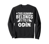 Dog Name Odin Personalised Gift This Human Belongs To a Sweatshirt