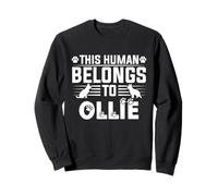Dog Name Ollie Personalised Gift This Human Belongs To a Sweatshirt