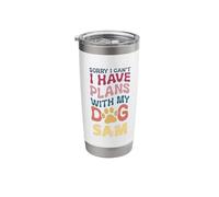 Dog Name Sam Personalised Gift Busy with My Dog Sam Stainless Steel Insulated Tumbler