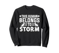 Dog Name Storm Personalised Gift This Human Belongs To a Sweatshirt