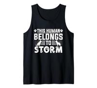 Dog Name Storm Personalised Gift This Human Belongs to a Tank Top