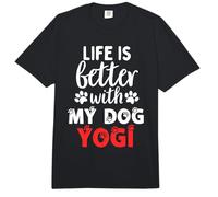 Dog Name Yogi Life is Better with My Dog Named Yogi Comfort Colors Adult Heavyweight T-Shirt