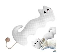 Dog Neck Pillow Built-In Sisal Ball Interactive Stuffed | Dog Cooling Throw Pillow for Medium Large Breeds Puppy Kitten Living Room Balcony Garden Yard