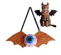Dog Neck Tie Tada | Halloween Light Up Eyeball Cat Soster Collar - Adjustable Pet Costumes for Small Christmas Media