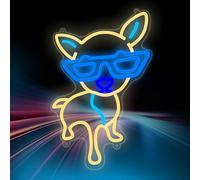Dog Neon Sign for Wall Decor, 14.4x9.7 Inch Dog LED Light Sign for Birthday Party Home Decorations for Beauty Bar Coffee Shop Logo, Congrats Birthday Gifts for Children Warm White