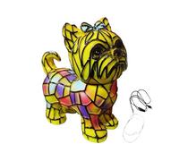 Dog Night Light - 19x14x15cm LED Animal Lamp, Resin Hand Painted Decor | Vintage Stained Bedside Ambient Lighting, USB Rechargeable Nursery Living Room Toddler Room for Pet Lovers and Home Decoration