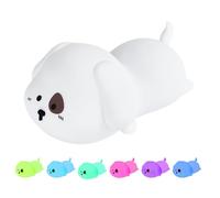 Dog Night Light, Cute Dimmable Dog Silicone Night Light with Timer, Rechargeable Children's Lamp, for Home, Children's Room, Bedroom, Bedside Table, Changing Table, Nursing Time, Goodnight Story