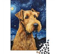 Dog Night Sky 1000 Piece Jigsaw Puzzle Paper for Adults Star Scene Puzzle Game 38x26cm/1000pcs