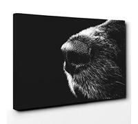 Dog Nose Snout Canvas Print | Gallery Wrapped 30mm Frame Wall Art | 30x20 inches | Ready to Hang | Modern Animals Picture | Living Room Bedroom Lounge Office