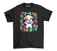 Dog Number Day Math Kids T-Shirt - Woof-Tastic & Comical! 100% Cotton, Unisex Design. Perfect for Math Lovers and Dog Enthusiasts!