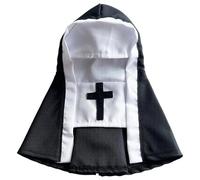 Dog Nun Costume, Soft Cloth Cat & Dog Halloween Costume, Cute Funny Pet Dress Outfit for Halloween Christmas Festival Cosplay Nun Clothes