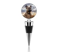 Dog on Grass Wine Stopper Heavy Duty Reusable Bottle Stopper | Vacuum Wine Bottle Stopper Keep Fresh, Zinc Alloy Reusable Airtight Seal for Party Identify Your Bottle, Gift for Wine Lovers