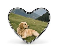 Dog on The Prairie Heart Pin, 1 Inch Metal Love Lapel Pins - Lightweight, Smooth Edges, Versatile Badge Brooch for Jackets, Shirts, Bags, Gifts for Friends, Family