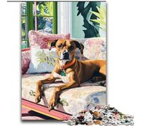 Dog on The Sofa Puzzles for Teenagers Teens 2000pc Puzzle, Pattern Assembly Deal As Gifts for The Whole Family Suitable for And 14 (70x100cm)