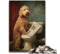 Dog on The Toilet 2000 Piece Jigsaw Puzzles for Teenagers,Staycation Kill Time Every Piece Is Unique - Challenging Family Fun Game (70X100cm)