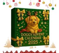 Dog Ornament Advent Toy - Acrylic Puppy Pendant Set | 24 Days Countdown Christmas Calendar For Kids, Teens, Daughter, Niece, Granddaughter, Friends, Family, And Schoolbag Decoration