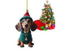 Dog Ornaments for Christmas Tree | Acrylic Christmas Tree Ornament, Dog Car Pendant, Ornament Ornaments for Acrylic Decoration for Na