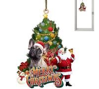 dog ornaments for christmas tree, christmas tree ornaments for dog christmas tree decorations with dog and santa christmas tree ornaments 2d flat car hanging ornament holiday decoration for christmas