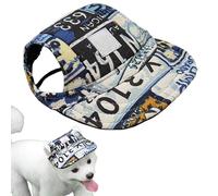 Dog Outdoor Sun Protection Visor Hat, Outdoor Sun Protection Hap for Dogs, Canvas Sun Protection Baseball Hat, Breathing Pet Accessories Dog Sunbonnet with Ear Holes for Puppy and Hiking