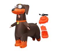 Dog Outfit - Full-body Inflatable Dachshund Costume, Wearable Pet Formation, Detailed Seasonal Christmas Holiday Layout, Expressive Kids Carnival Cosplay Party Arrangement, Festive Indoor Outdoor Home