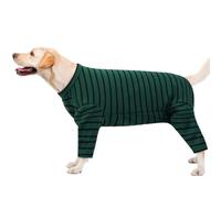 Dog Overalls, Pjs Dog Fleece Coat with Legs Keep Warm During Walks in Cold Weather(Green, 4XL)