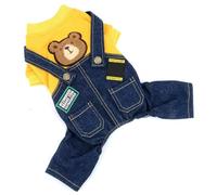 Dog Overalls Soft Lightweight Cozy Polyester Adorable Dog Clothes with 2 Pockets for Small Medium Dogs Cats Pet Suppiles Overalls for Large Dogs French Bulldog
