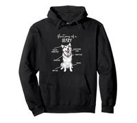 Dog Owner Design For Husky Dog Lover - Anatomy Of A Husky Pullover Hoodie