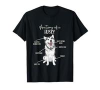 Dog Owner Design for Husky Dog Lover - Anatomy of A Husky T-Shirt