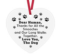Dog Owner Gifts for Women Men Dog Lovers Gifts Dog Ceramic Ornament Keepsake Sign for Dog Mum Dog Dad Christmas Thanksgiving Birthday Mothers Day from Dog
