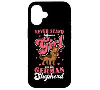 Dog Owner Never Stand Between A Girl And Her German Shepherd Case for iPhone 16