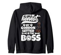 Dog Owner Puppy Lover Dog Enthusiast The Boss Gordon Setter Zip Hoodie
