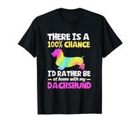 Dog Owner Rather Be Home Funny Wirehaired Dachshund T-Shirt