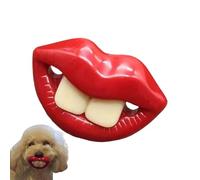 Dog Pacifier Toy - Silicone Dog Pacifier Red Lips Chew Toy - Calming Pet Teether Teething Oral Health Care for Doggy & Training
