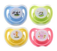 Dog Pacifiers, 4Pcs Kitten Pacifier, Cute Safe Silicone Puppy Pacifier with Dust Cover, Soothing Companions Dog Chew Toys, Essential Teething Pet Supplies