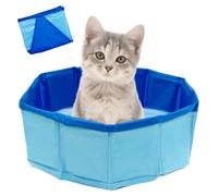 Dog Paddling Pool Foldable 30x10cm, Portable Small Dog Swimming Pool Made of Durable PVC, Compact Pet Bath Tub for Garden Patio Beach Travel Outdoor Use