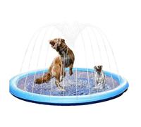 Dog Paddling Pool, Foldable Sprinkle And Splash Water Play Mat, Summer Outdoor Reusable Non Slip Play Fountain Mat For Children Boys Girls