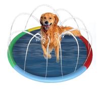 Dog Paddling Pool, Water Spray Pad, 66.93 Inches Puppy Cooling Mat, Fun Pet Water Toy for Bath Time or Summer Play in Backyard Home Lake Beach Indoor Outdoor Yard Park