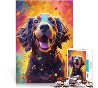 dog paint artJigsaw Puzzles for teenagers 1000 Pieces Decompressing Intellectual Educational Toy Great gifts and toys 38x26cm