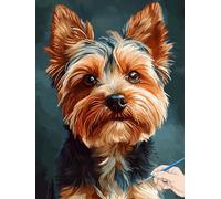 Dog Paint by Numbers for Adults Animals Painting by Numbers for Aadults Kids Canvas Oil Paintings with Acrylic Pigment Kits Hobbies for Adults Women Christmas Decorations Room Decor Gifts 60x80cm G-84